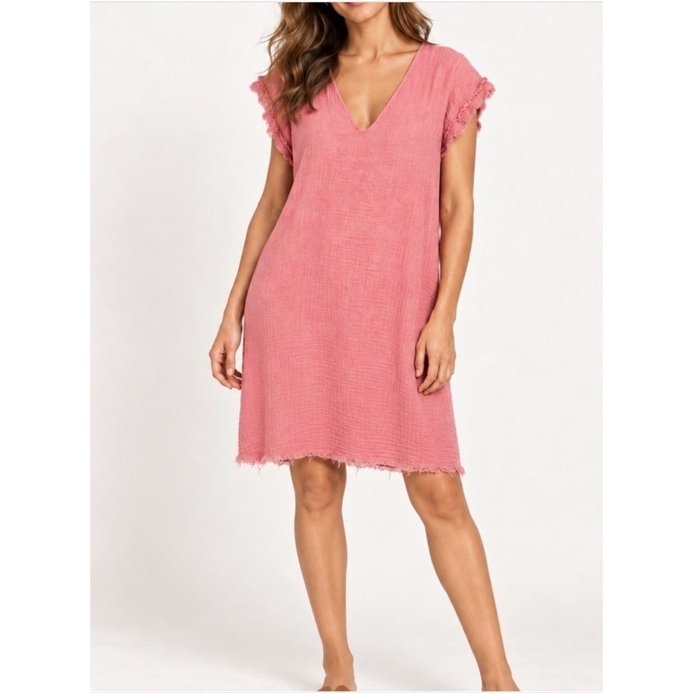 STARK X Cotton Knee Length Dress Women's M Pink